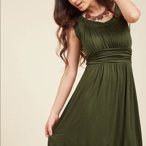 Modcloth I Love Your Jersey Dress in Olive